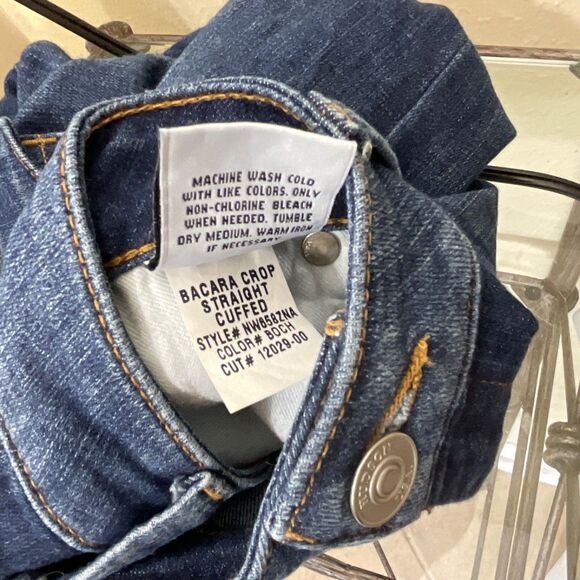 Hudson Jeans Womens 30 Bacara Straight Crop Mid Rise Light Wash Denim distressed - Picture 8 of 16